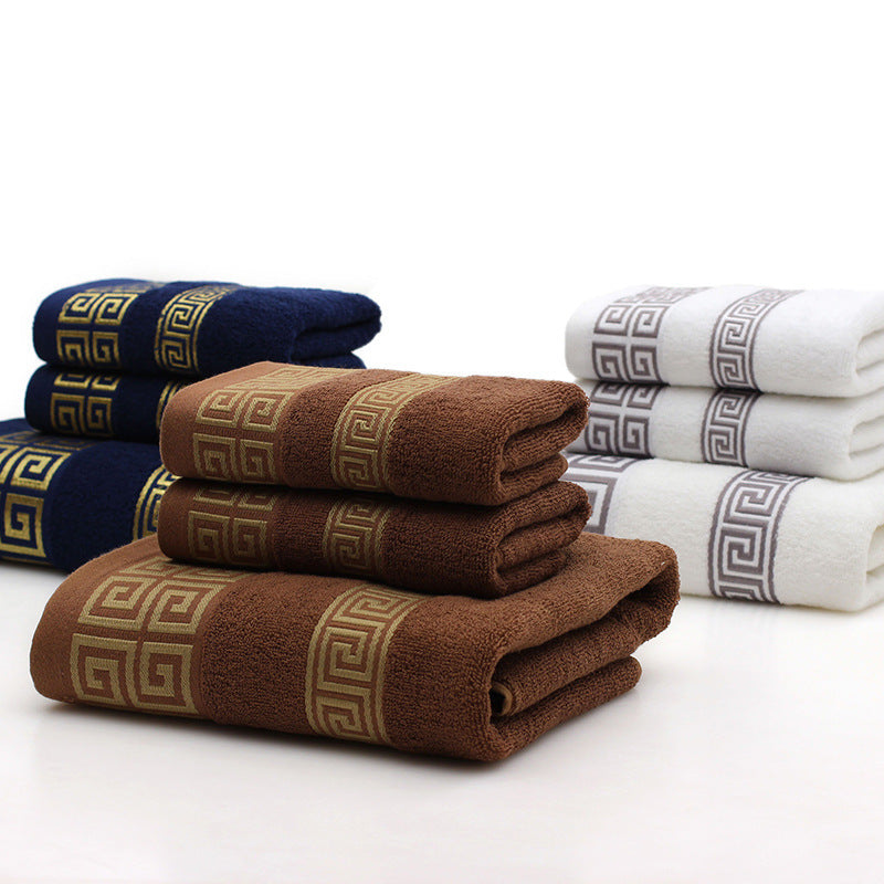 Luxurious Towels Gift Box Three-piece Set: Soft Cotton Elegance