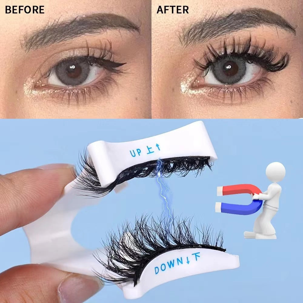 Effortless Glam: New Magnetic False Eyelashes V-shaped Clip Aid