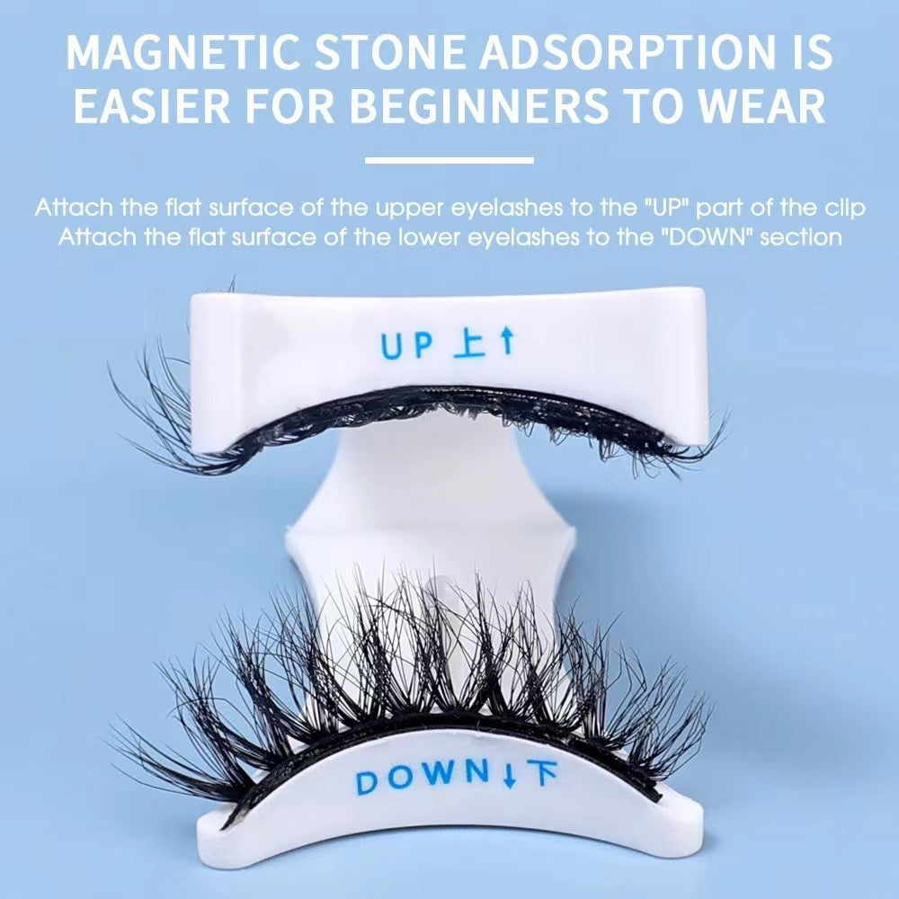 Effortless Glam: New Magnetic False Eyelashes V-shaped Clip Aid