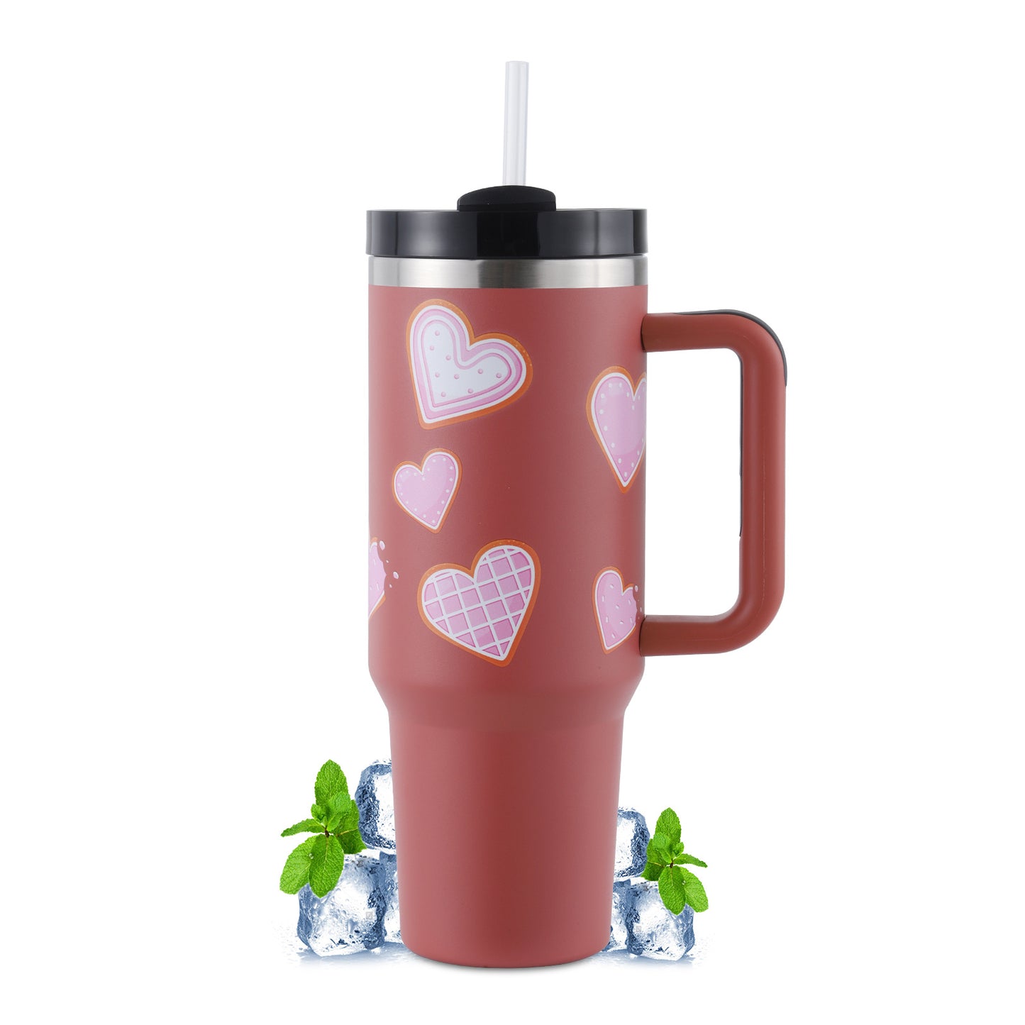 40oz Portable Stainless Steel Water Bottle Mug With Handle