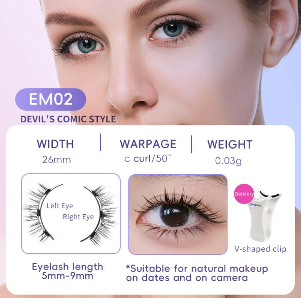 Effortless Glam: White Box One Pair Packed Magnetic Eyelashes