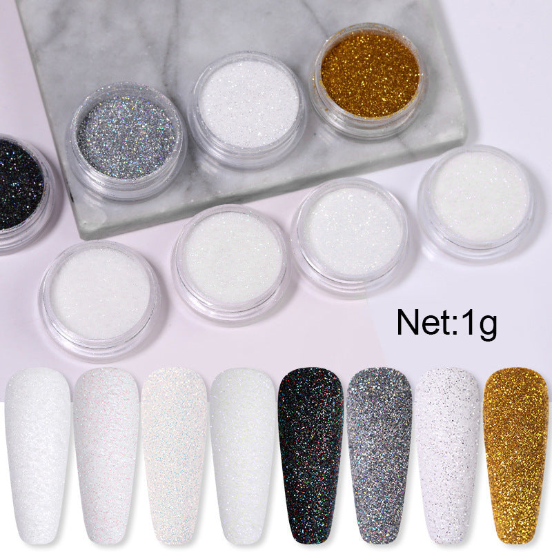 DIY Nail Powder Magic: Shimmering Gradient Art Blooming Wonders