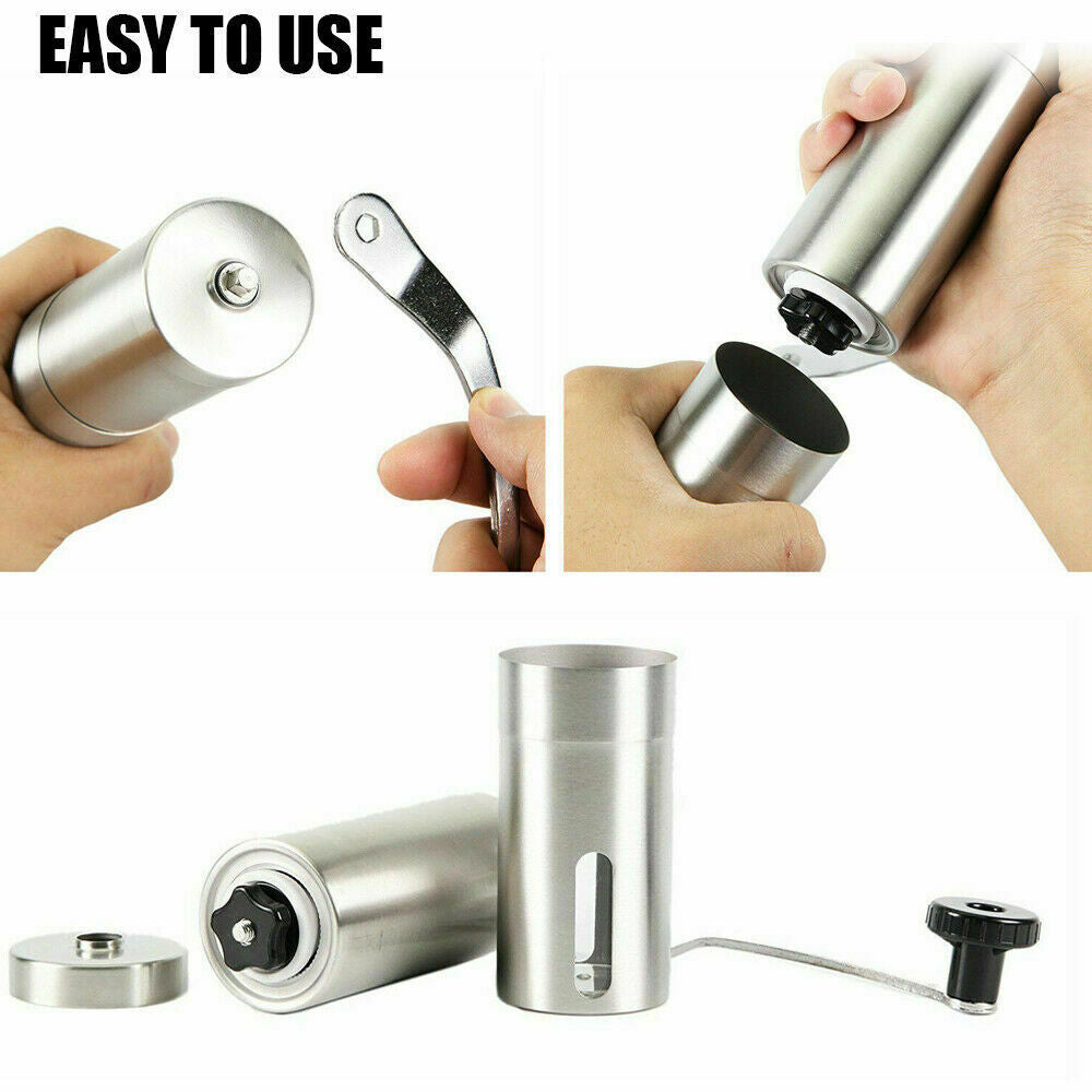 Home Portable Manual Coffee Grinder Stainless Steel Ceramic Burr
