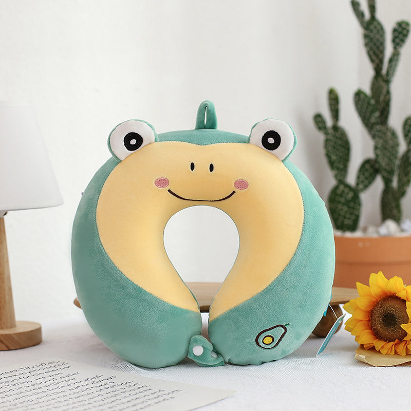 Cozy Cartoon Memory Foam U-shaped Pillow for Relaxation