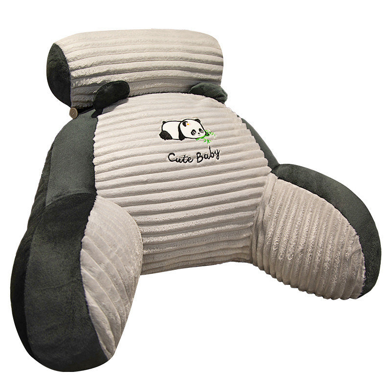 Striped Flannel Bedside Soft Upholstery Cushion: Cozy Animal Comfort