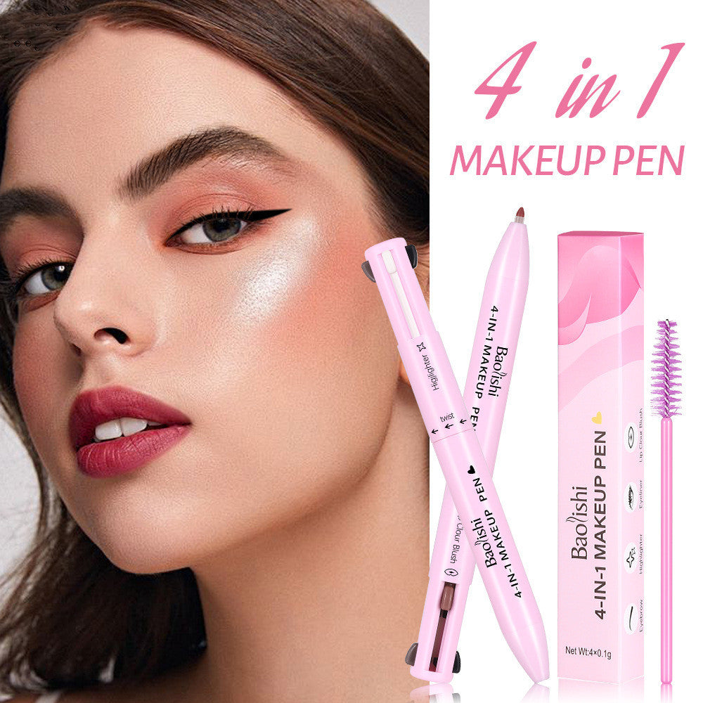Versatile Four-in-one Makeup Multi-color Highlight Eyeliner Brush