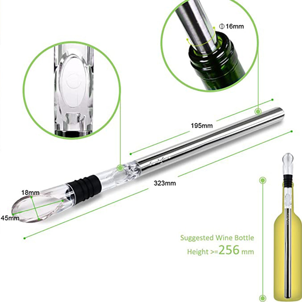 Chill Wine Instantly: Stainless Steel Leakproof Wine Chilling Rod
