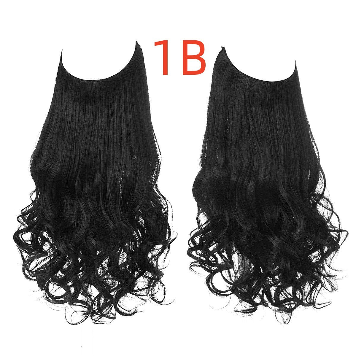 Long Curly Hair Wig: Female Fish Line Chemical Fiber Extension