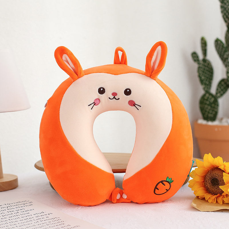 Cozy Cartoon Memory Foam U-shaped Pillow for Relaxation
