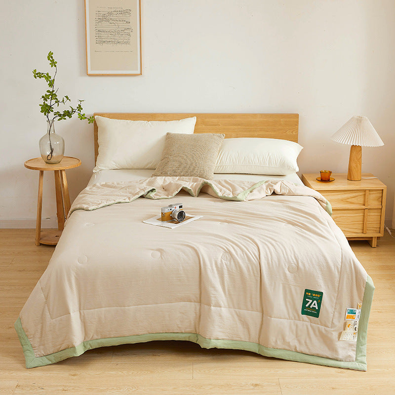 Antibacterial Raw Cotton Washable Summer Cool Quilt for Refreshing Sleep