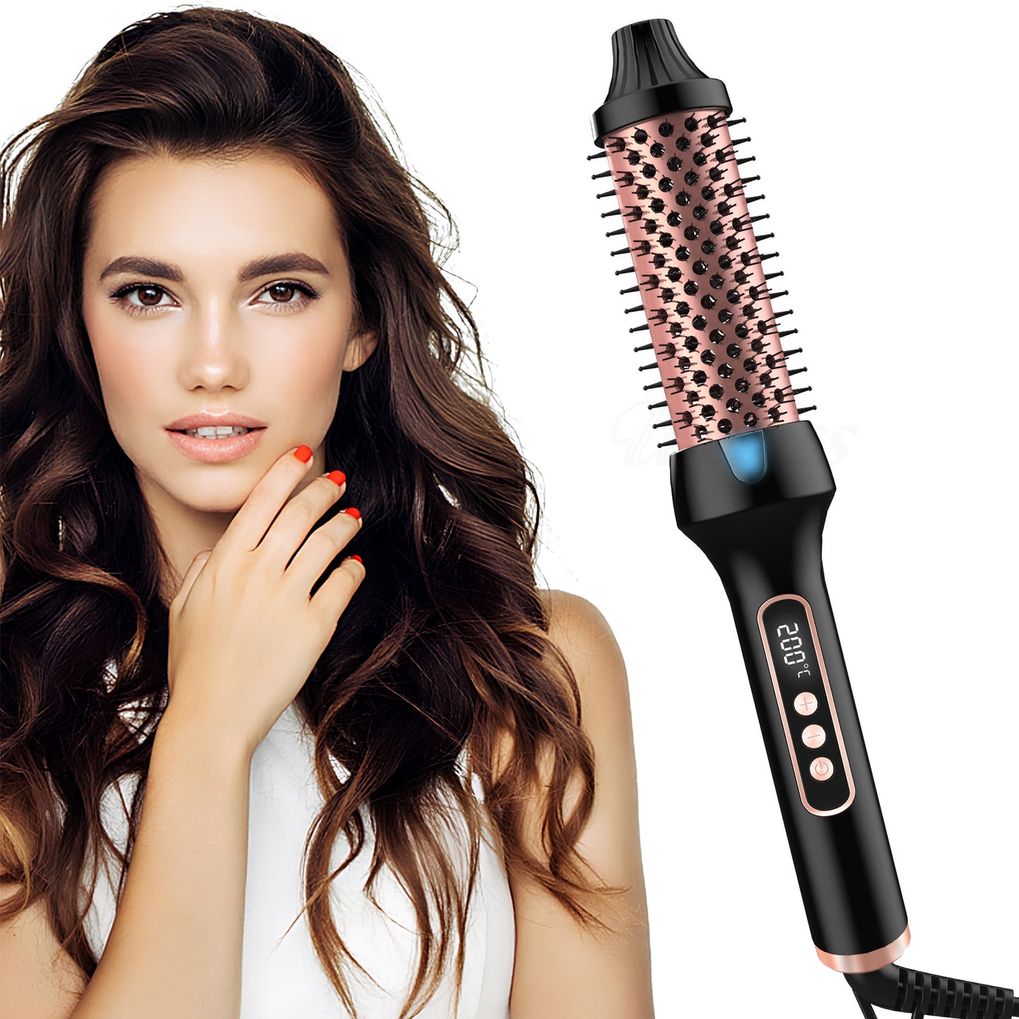 Effortless Hair Styling: Roller Comb Anion Straight Curling Heater