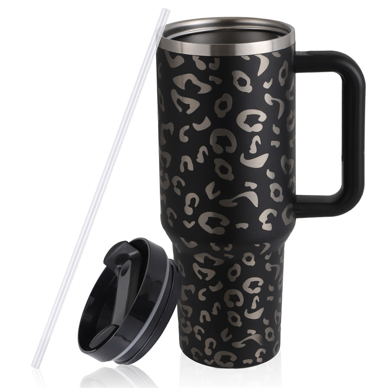 40oz Portable Stainless Steel Water Bottle Mug With Handle