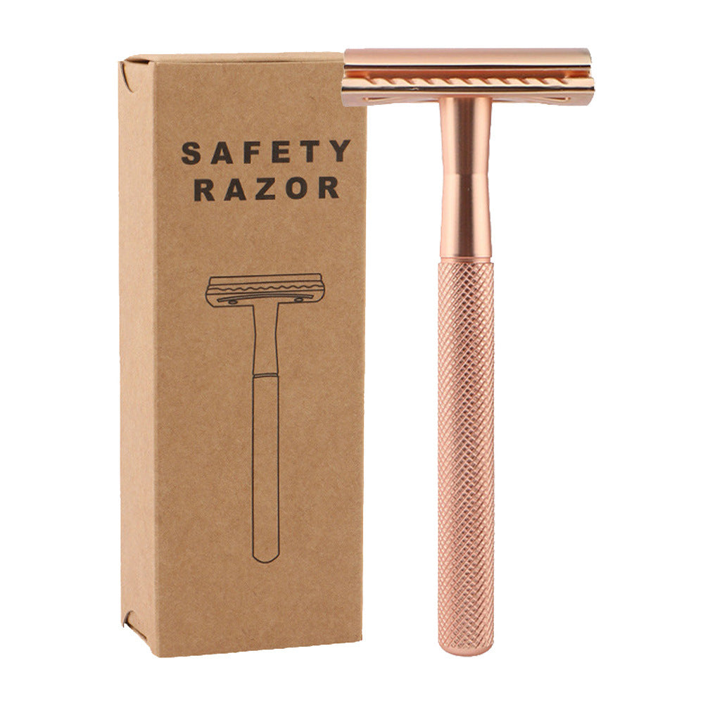 Timeless Men's Copper Manual Old-fashioned Shaver for Classic Grooming