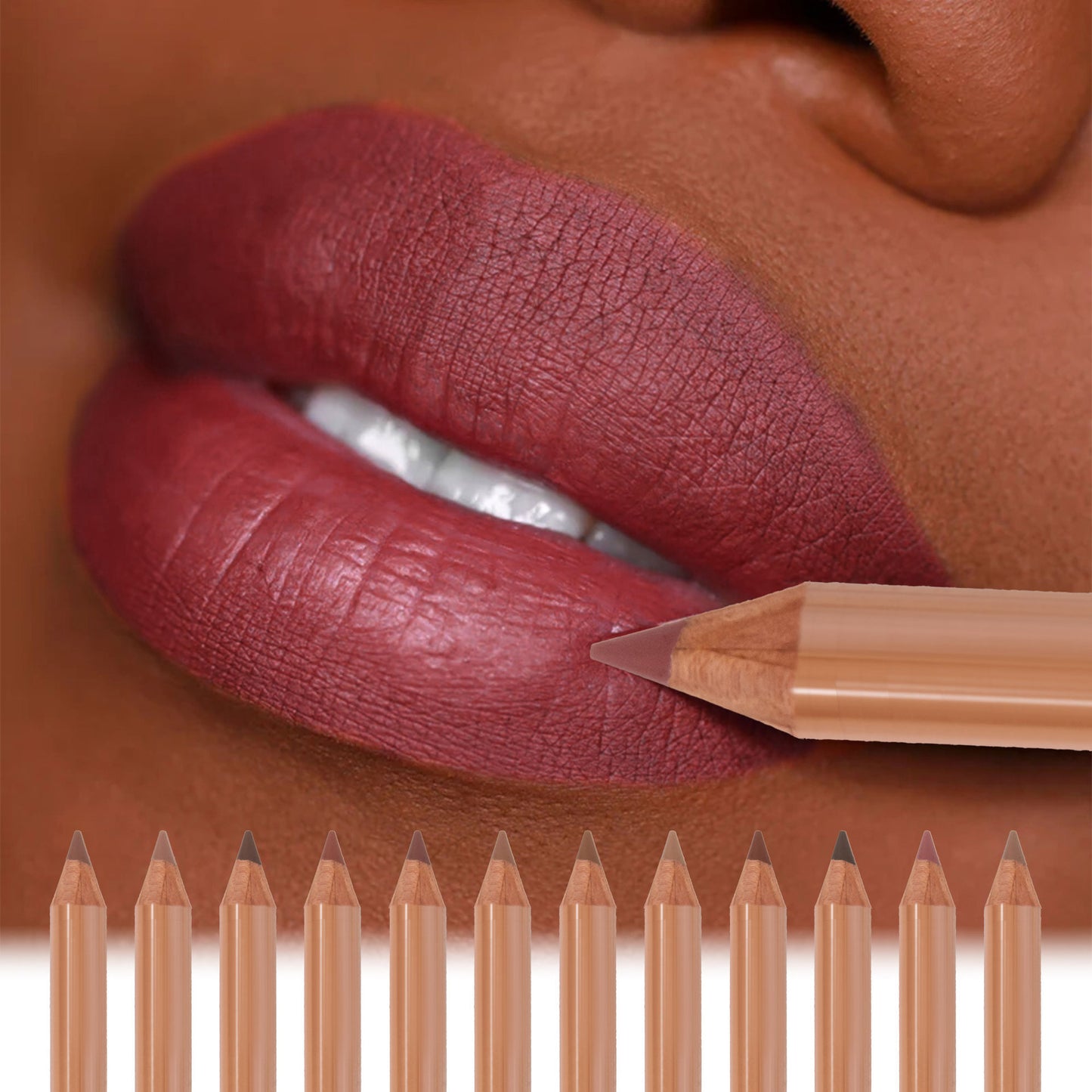 Nude Long Lasting Fadeless Makeup: Log Matte Lipstick Liner Suit