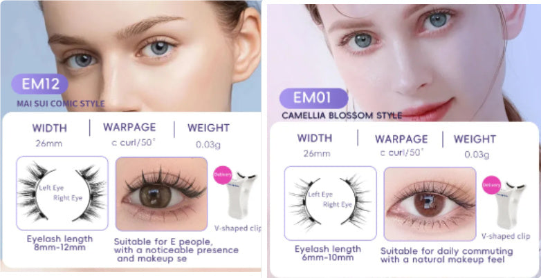 Effortless Glam: White Box One Pair Packed Magnetic Eyelashes
