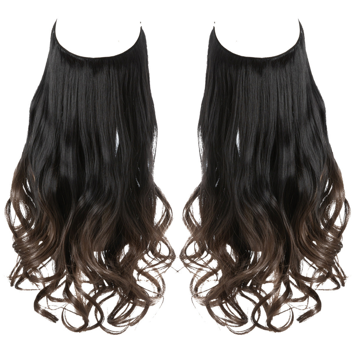 Long Curly Hair Wig: Female Fish Line Chemical Fiber Extension