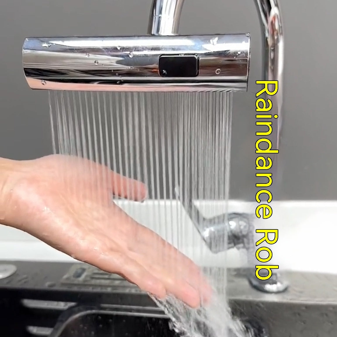 Splash-Proof Universal Rotating Kitchen Faucet Waterfall Nozzle Extension