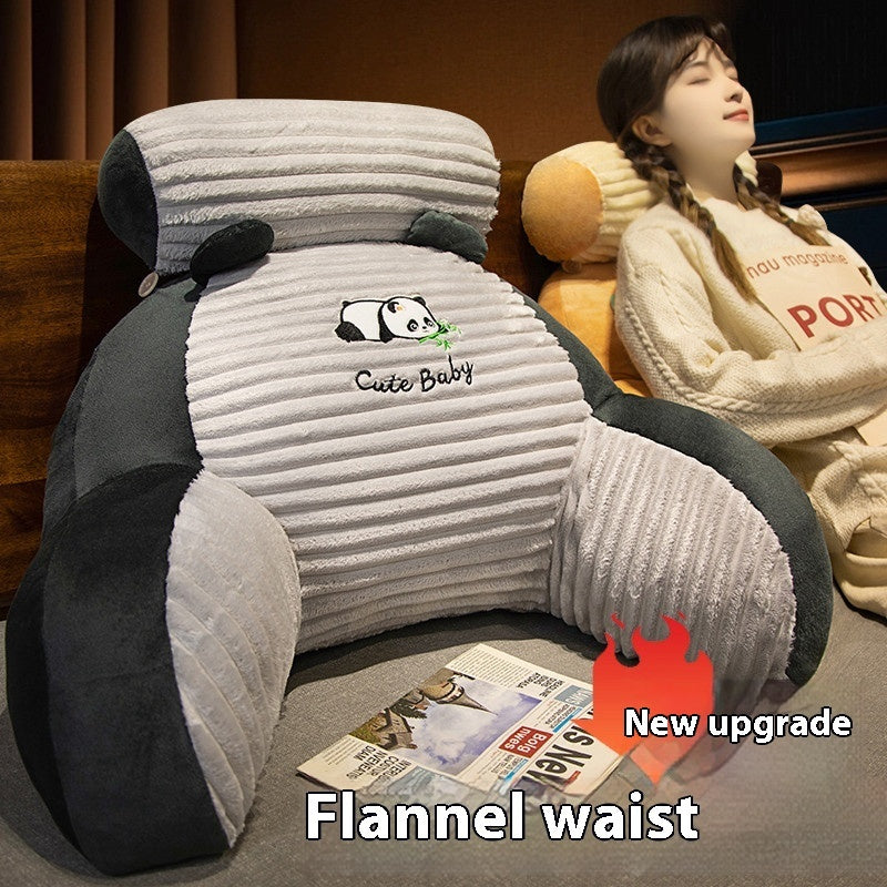 Striped Flannel Bedside Soft Upholstery Cushion: Cozy Animal Comfort