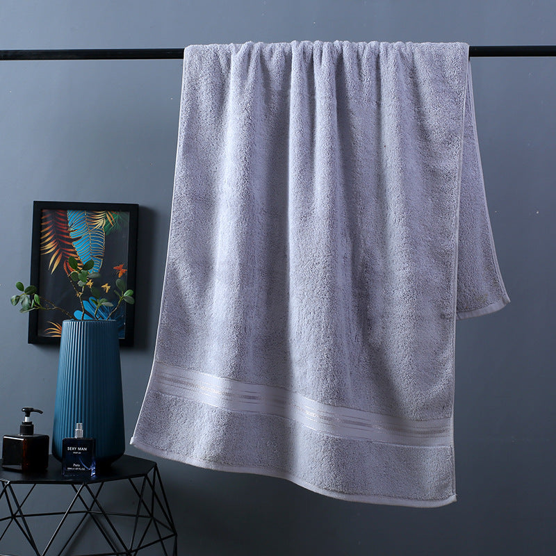 Luxury Pure Color Thick Cotton Bath Towel Set Collection