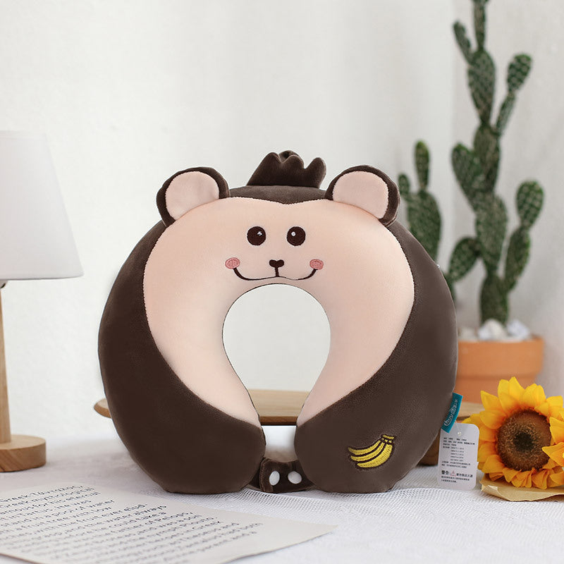 Cozy Cartoon Memory Foam U-shaped Pillow for Relaxation