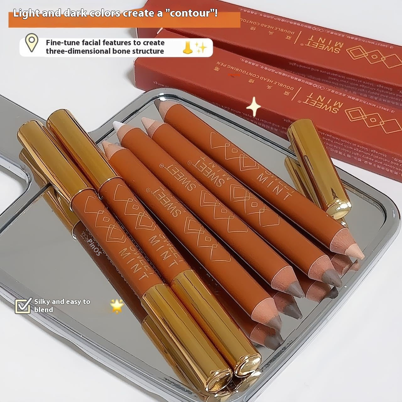 Double-headed Shading Pen: Face Brightening, Natural Three-dimensional Magic