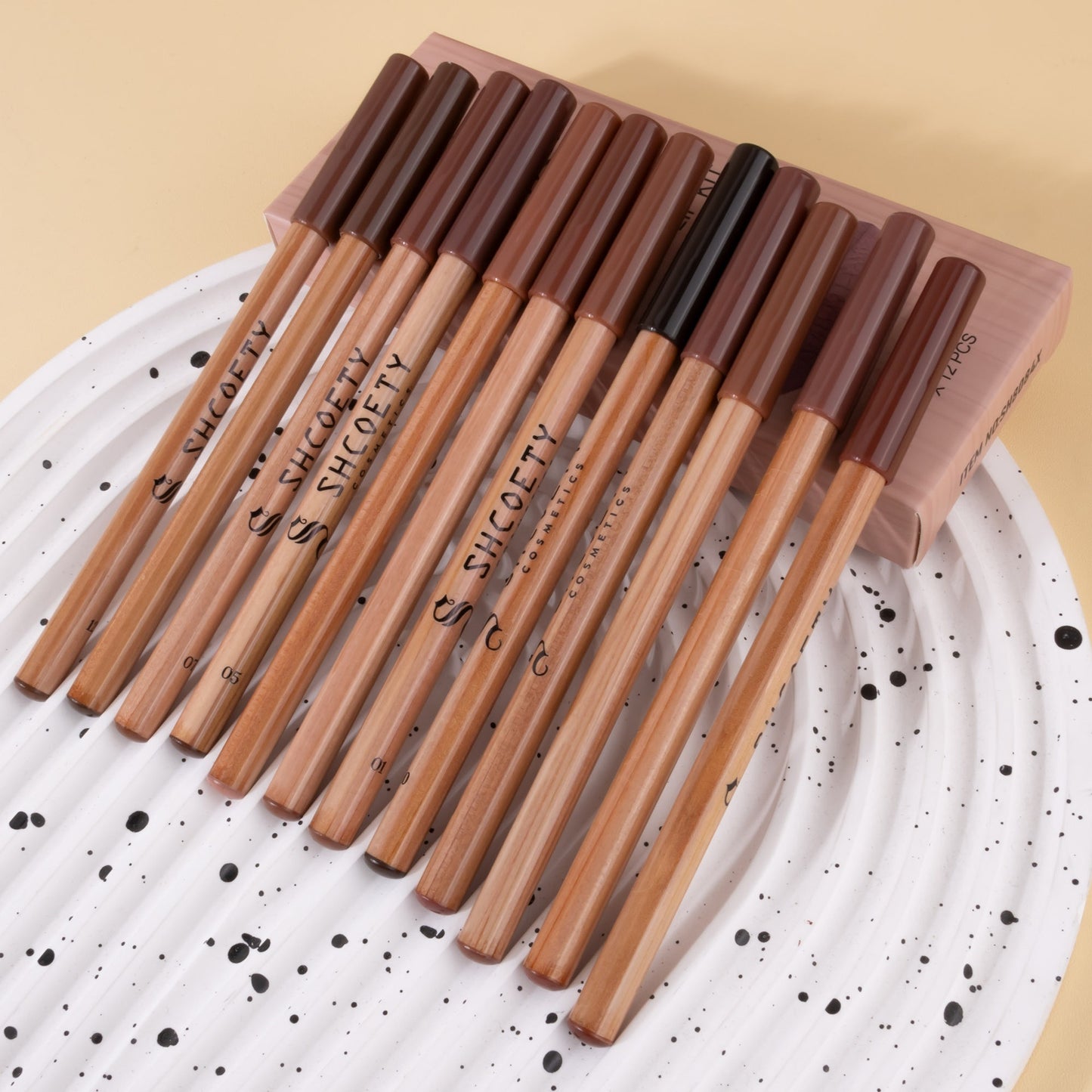 Nude Long Lasting Fadeless Makeup: Log Matte Lipstick Liner Suit