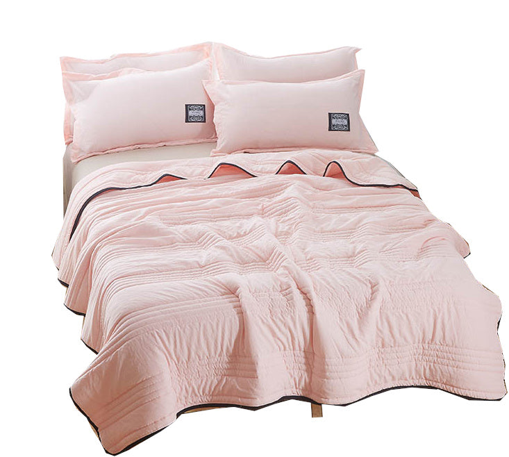 Pure Color Cooling Blanket: Compressible Summer Quilt Comfort