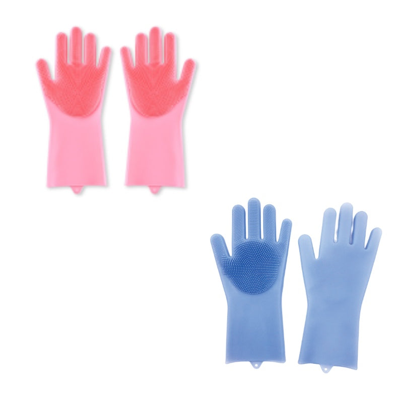 Heat-Resistant Housework Kitchen Cleaning Gloves - Eco-Friendly Silicone
