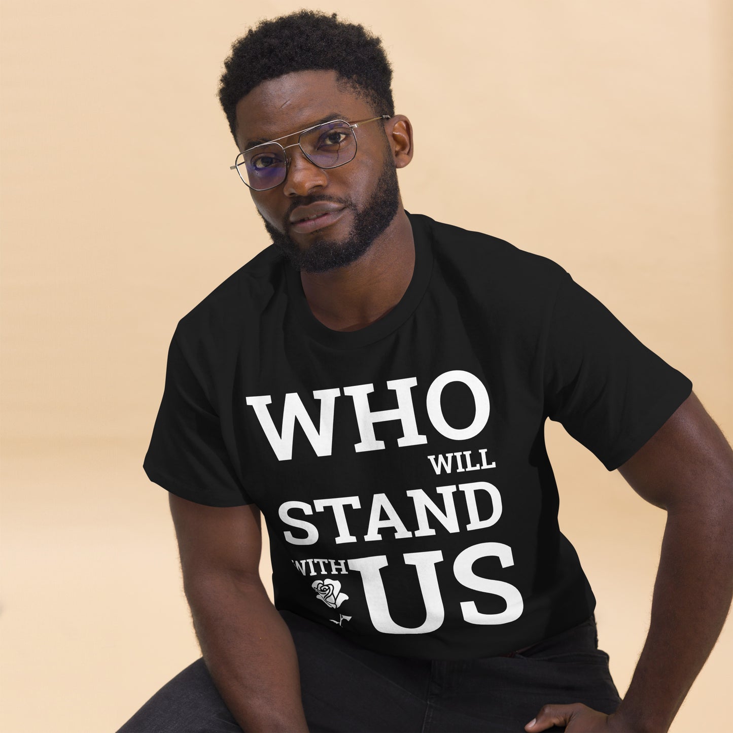 Who will Stand with US - PoliTee - white print - Killer Products