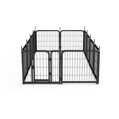 Outdoor 12 piece dog fence, 24 inch portable indoor game fence for small dog pets. Black, 22.2 inches wide x 23.6 inches high.  Killer Products