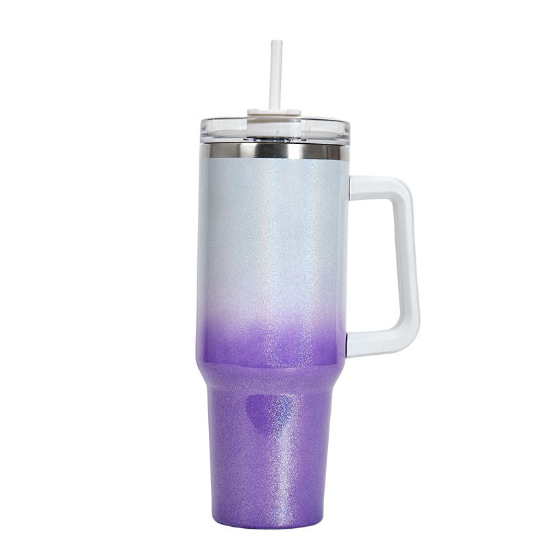 Rainbow Insulated Double-Layer Stainless Steel Tumbler