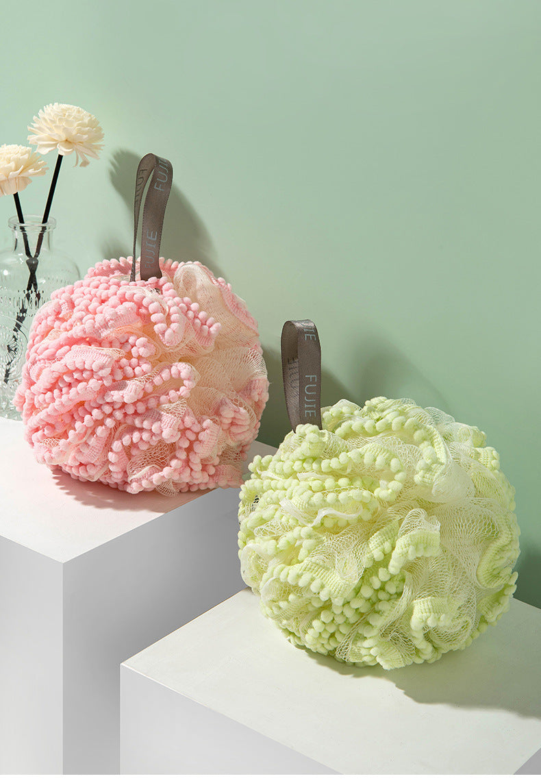 Luxury Pearl Loofah: Blossom & Violet Bath Ball