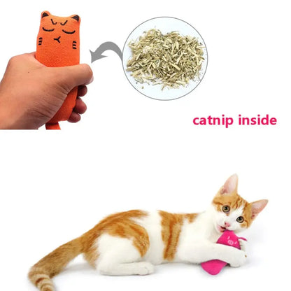 Rustle Sound Catnip Toy Cats Products for Pets Cute Cat Toys for Kitten Teeth Grinding Cat Plush Thumb Pillow Pet Accessories  Killer Products