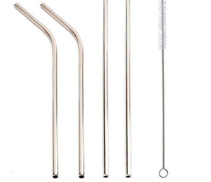 Vibrant Eco-Friendly Stainless Steel Straws Set