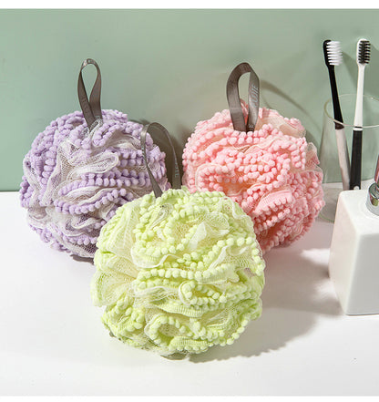 Luxury Pearl Loofah: Blossom & Violet Bath Ball