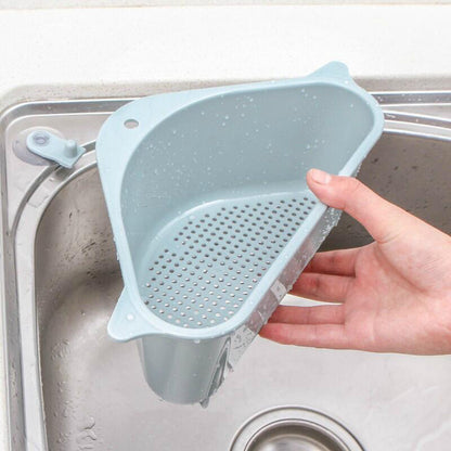 Tri-Storage Sink Rack: Ventilated Sponge Organizer