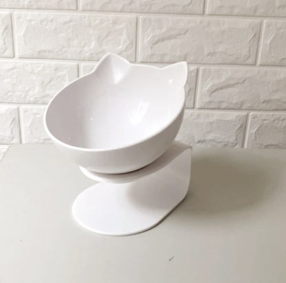 Cat Double Bowl: Protects Cervical Vertebra, Elevates Feeding Comfort