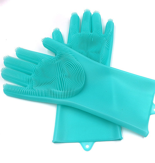 Heat-Resistant Silicone Scrub Gloves