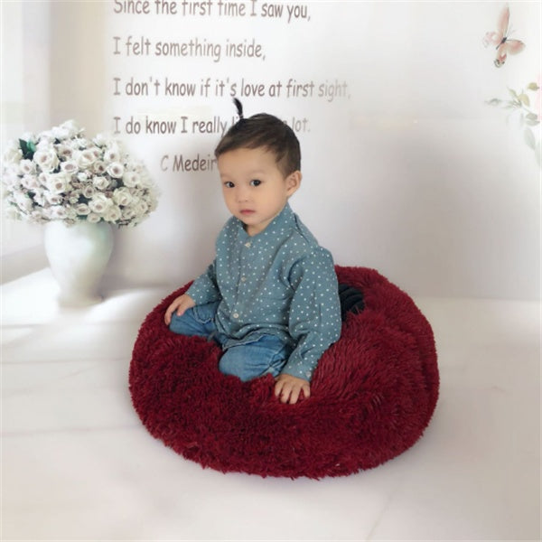 Cozy Cat Sleeping Bed: Plush Round Winter Nest Mattress