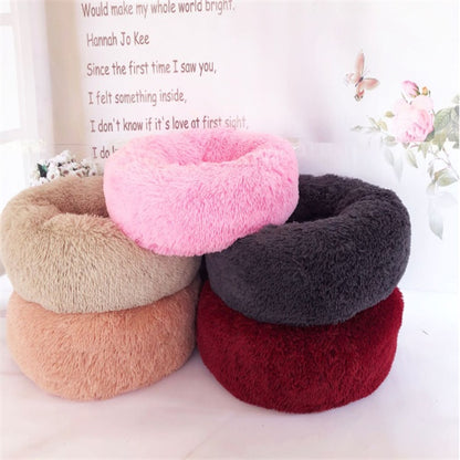 Cozy Cat Sleeping Bed: Plush Round Winter Nest Mattress