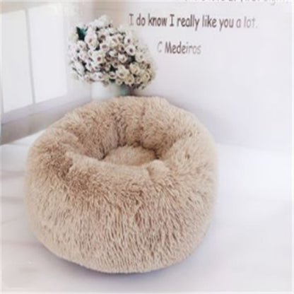 Cozy Cat Sleeping Bed: Plush Round Winter Nest Mattress