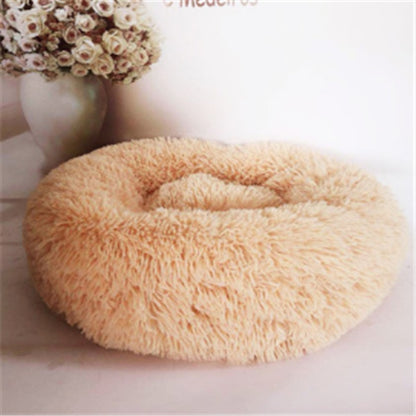 Cozy Cat Sleeping Bed: Plush Round Winter Nest Mattress