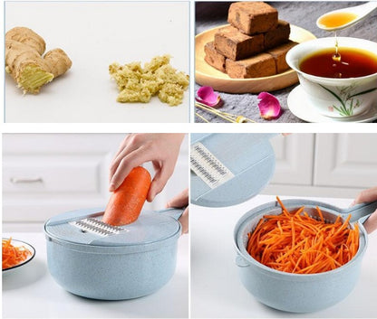 Versatile 8-in-1 Veggie Slicer & Grater Tool