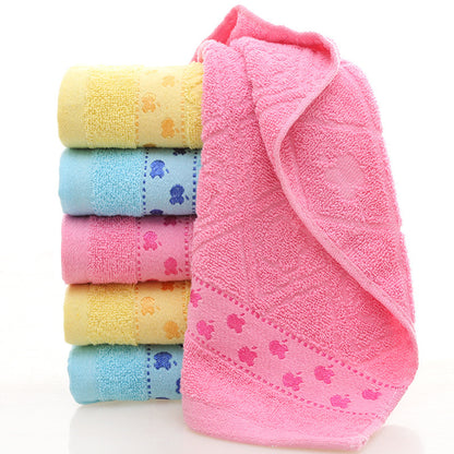 Soft Cotton Face Towel - Blue, Pink, Yellow Options