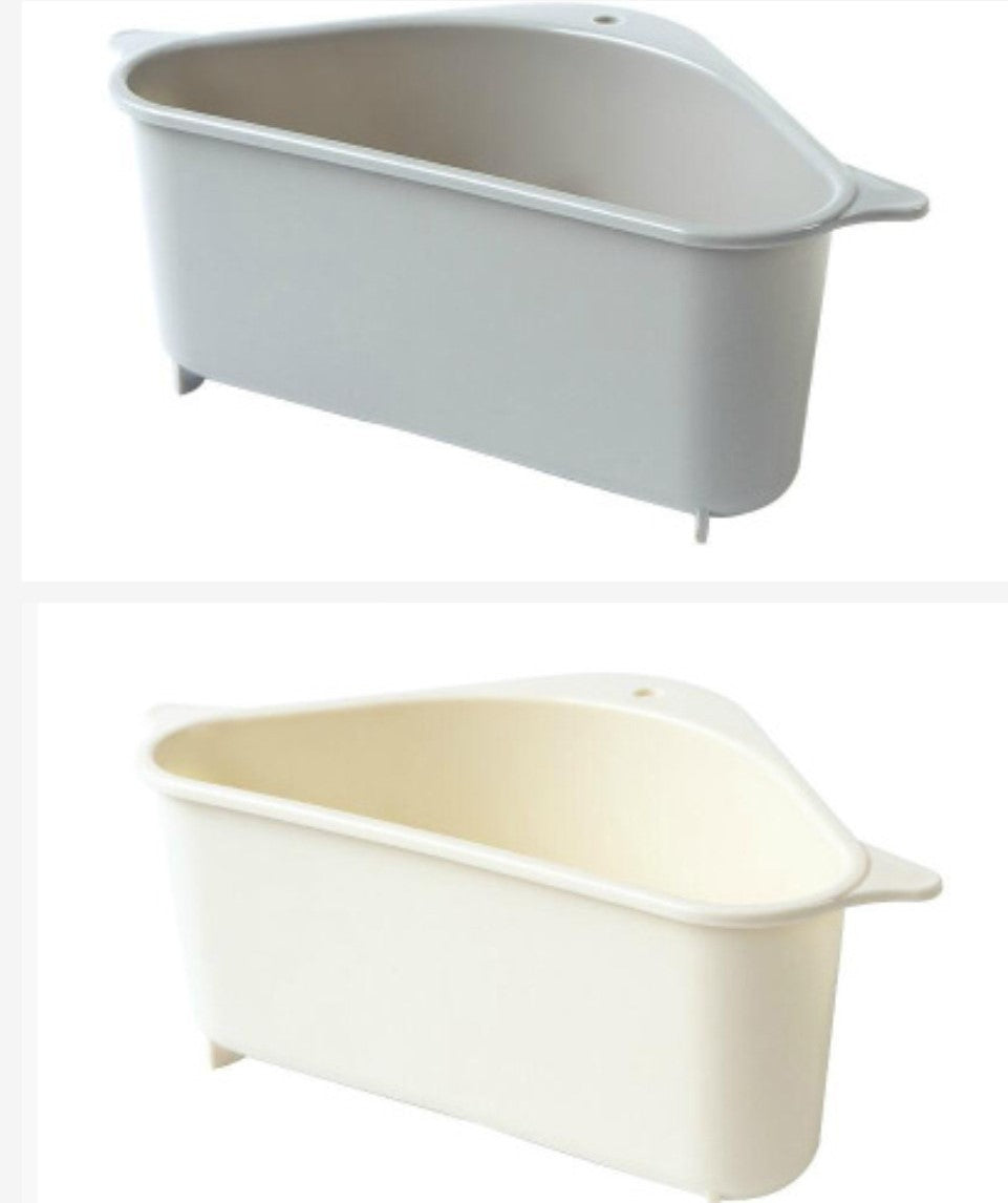 Tri-Storage Sink Rack: Ventilated Sponge Organizer