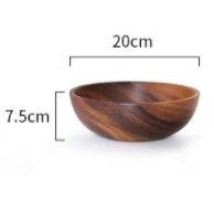 Natural Wooden Bowl: Elegant Kitchen & Restaurant Food Container - Killer Products