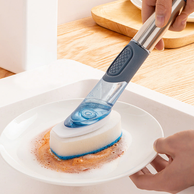 SmartClean Long Handle Dish Brush with Soap Dispenser