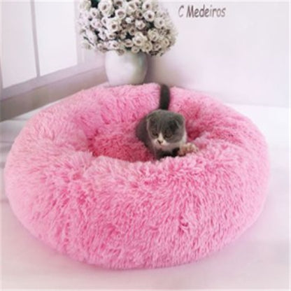 Cozy Cat Sleeping Bed: Plush Round Winter Nest Mattress