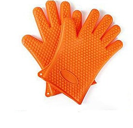 Silicone BBQ & Oven Mitts - Heat Resistant Gloves