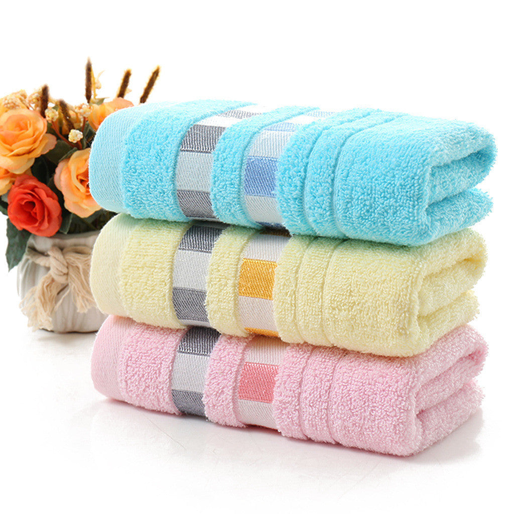 Soft Cotton Face Towel - Blue, Pink, Yellow Options